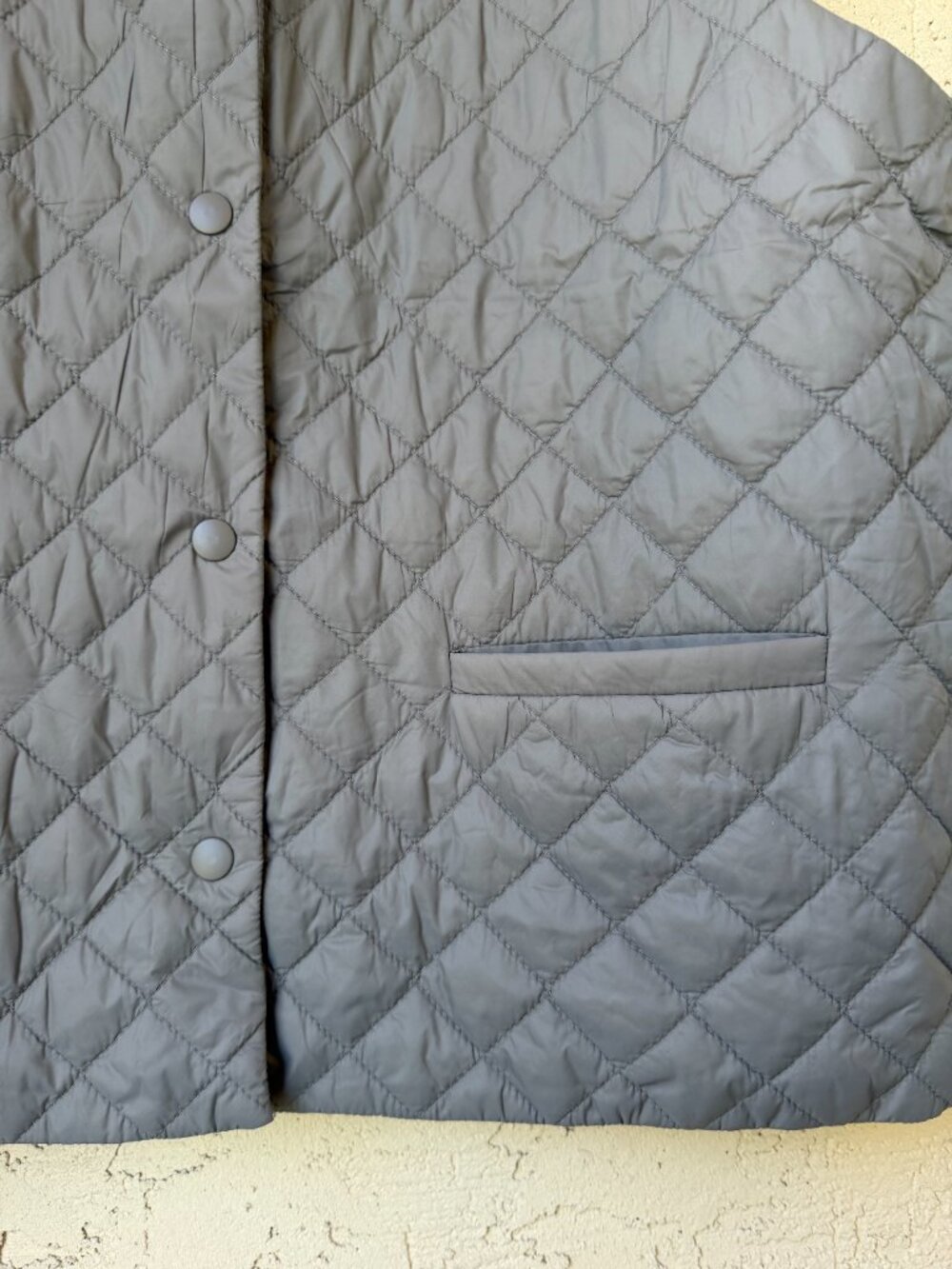 NWT Eileen Fisher Reed Eggshell Nylon Quilted Vest Sz L - Picture 4 of 6